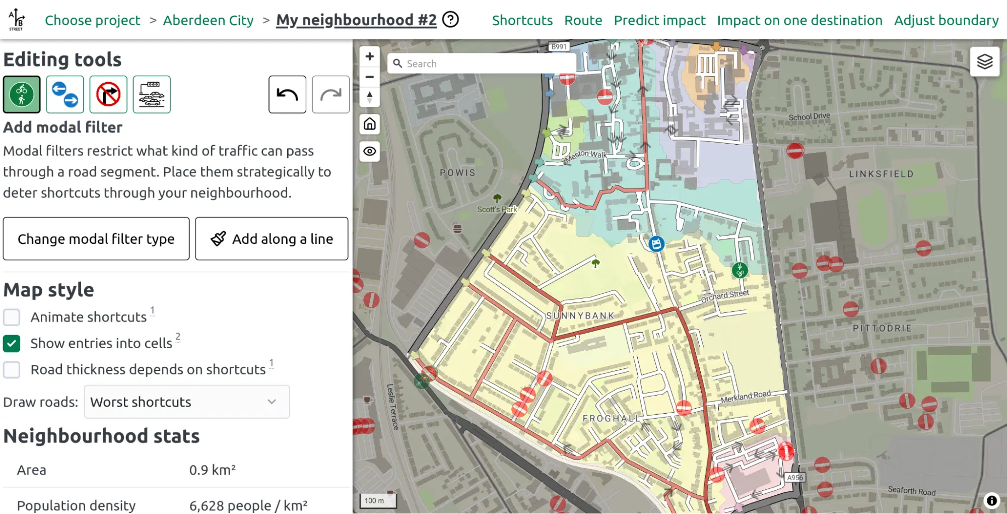 Low-traffic Neighbourhood tool
